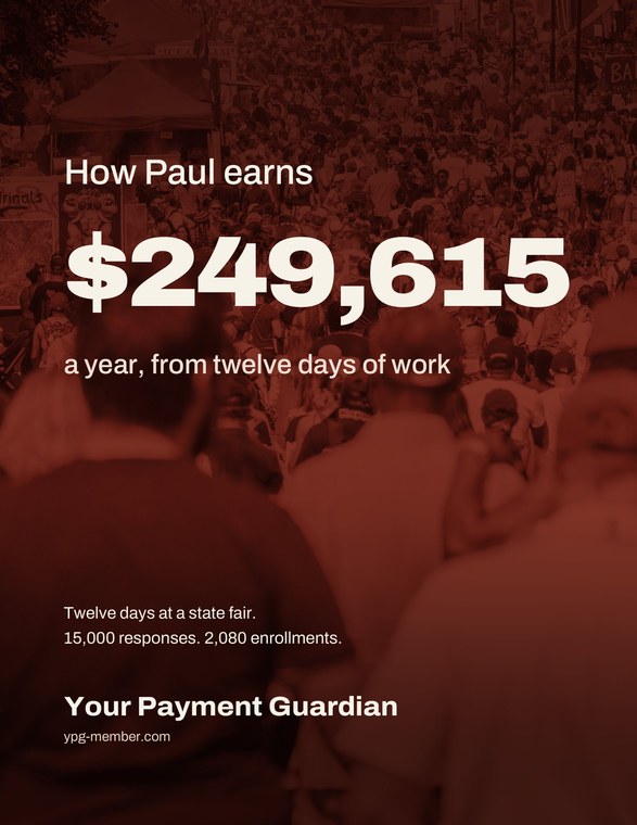 Cover of the report: How Paul Earns $249,615 a Year From 12 Days of Work.